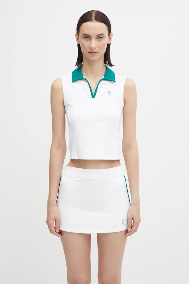 Sleeveless Sports Polo Top