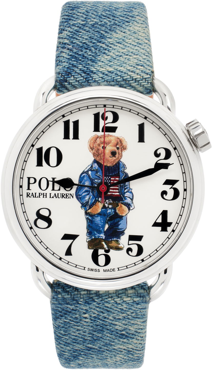 Часовник Polo by Ralph Lauren Steel Watch With Blue Denim Strap Синьо | 472836820001