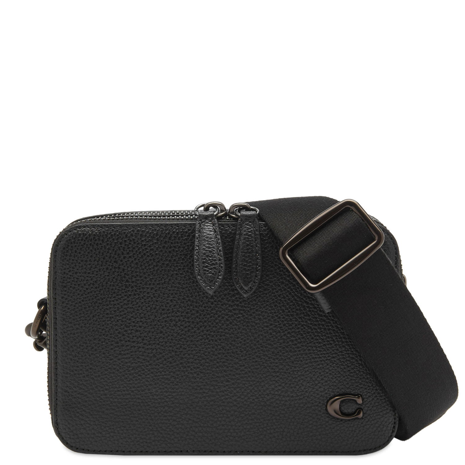 Чанта през рамо Coach Pebble Leather Crossbody Bag Черно | CR782-BLK, 0