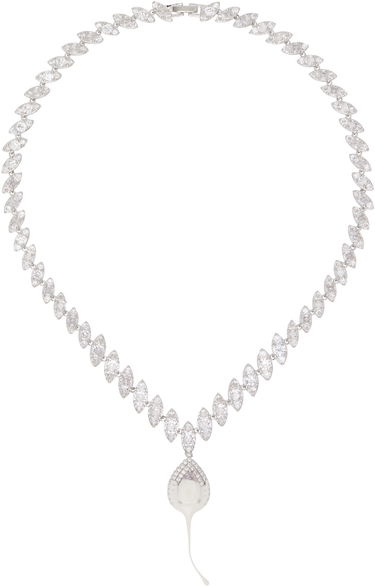 Колие Ottolinger Ottolinger Diamond Dip Necklace with Marquise Shaped Links and Pearl Pendant Металик | 125901525E01, 0