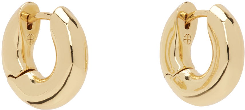 Обеци Anine Bing ANINE BING Small Bold Link Hoop Earrings Металик | A-15-3255-920, 1
