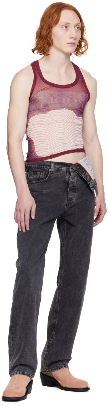 Потник Jean Paul Gaultier Sheer Tank Top Червено | 24/25-U-DB025-T515-300128, 3