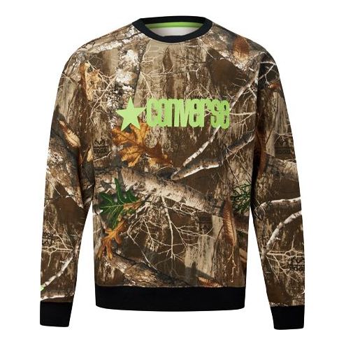 Пуловер Converse Converse Retro Camouflage Crewneck Sweatshirt Кафяво | 10019970-249