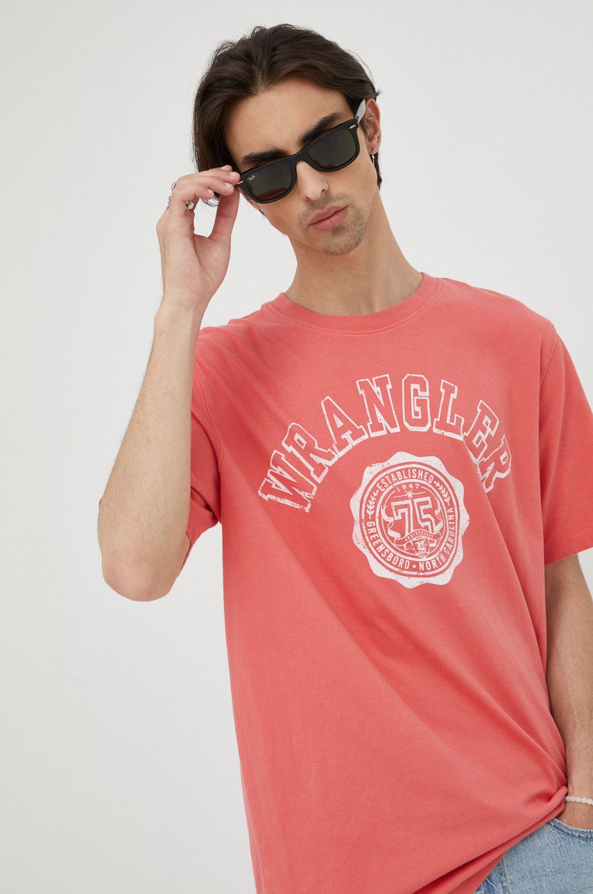 Тениска Wrangler Collegiate Tee Оранжево
 | W7E0EJX6Y, 0