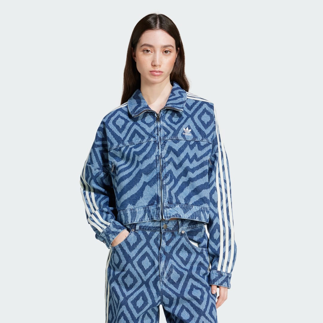 Яке adidas Performance Sportovní bunda adidas x FARM Rio Denim Тъмно синьо | IW0793, 0