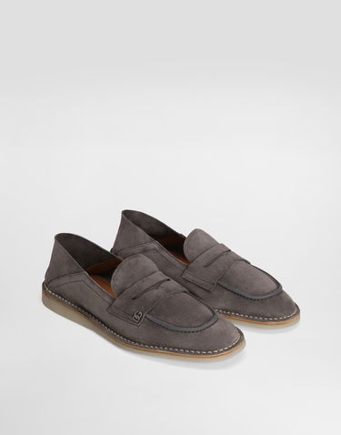 Кецове и обувки Dolce & Gabbana Reversed Calfskin Driver Loafers Сиво | A50739AS70780730, 1