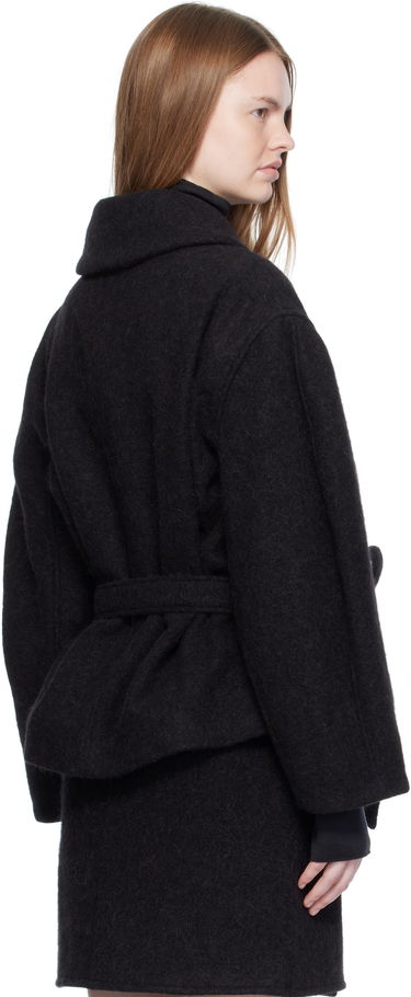 Палта LEMAIRE Short Asymmetrical Bathrobe Coat Черно | CO1149 LF504, 2