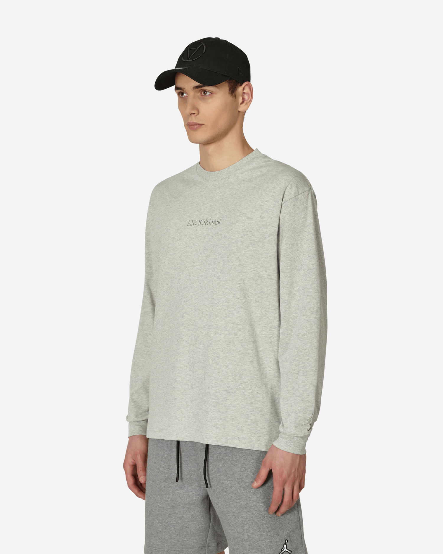 Тениска Jordan Wordmark Longsleeve T-Shirt Сиво | FJ0702-050, 1