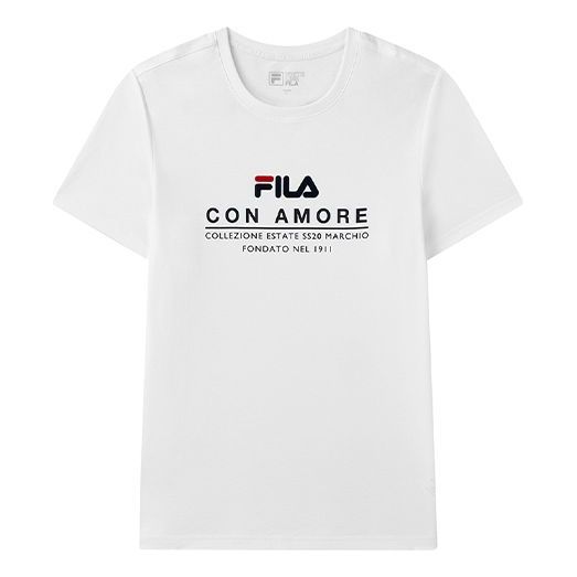 Тениска FILA Loose Short Sleeve T-Shirt With Logo Print Бяло | F11M028114G-WT, 0