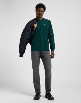 Тениска Lee Lee Regular Fit Long Sleeve Patch Logo T-Shirt Size XXL Зелено | 112370499, 1