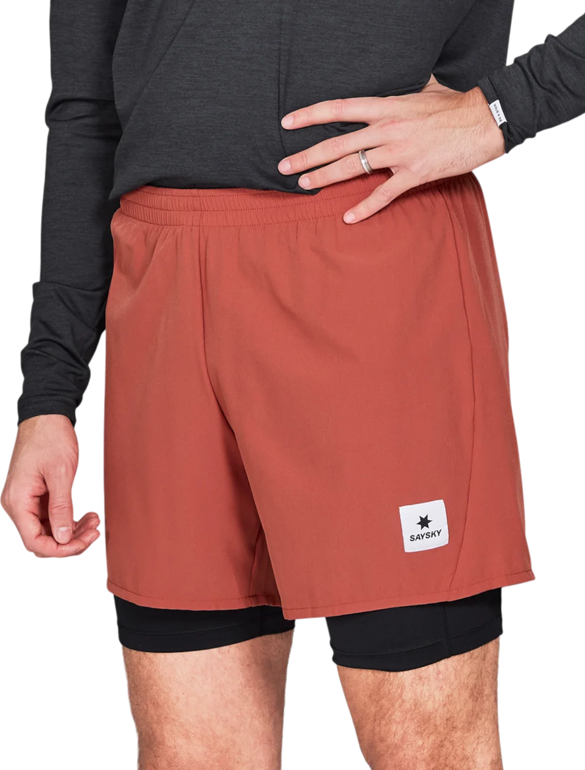 Къси панталони Saysky Saysky 2 in 1 Pace Shorts Червено | nmrsh20c505