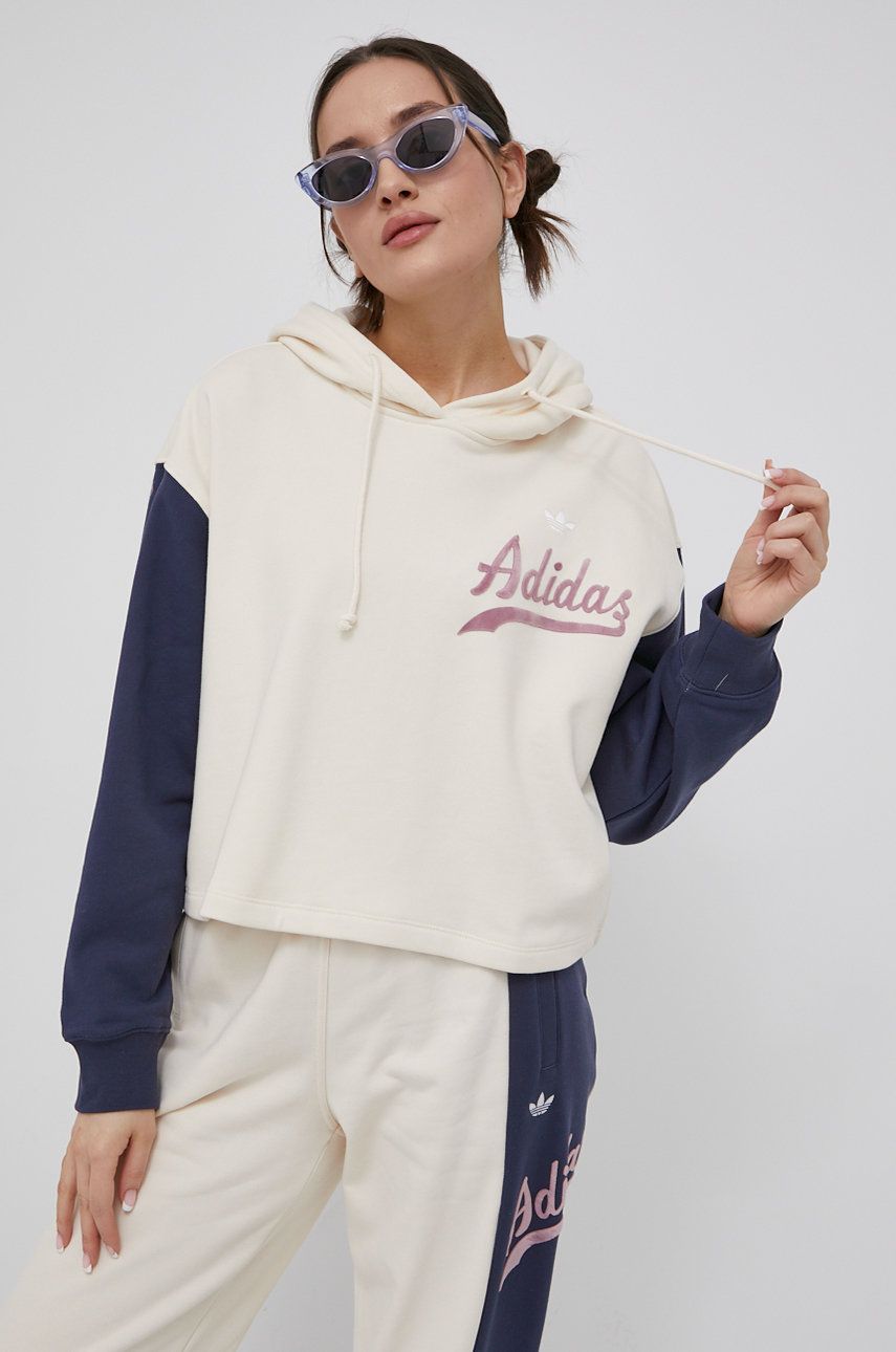 Суитчър adidas Originals Hoodie Бежово | HD9782, 0