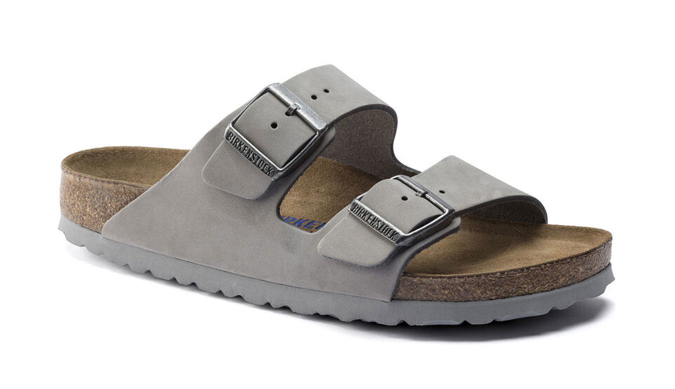 Кецове и обувки Birkenstock Arizona SFB Nubuck Leather Narrow Fit W Сиво | 1020973, 1