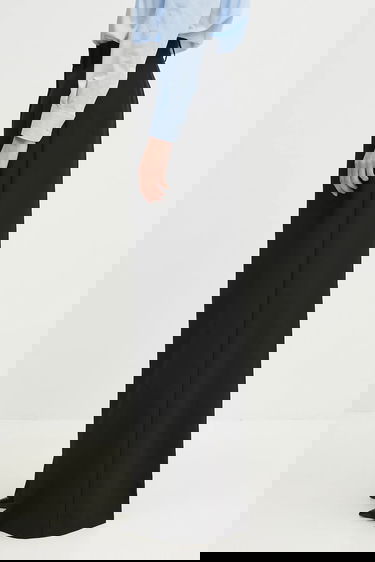 Панталони Anine Bing Lou Wide-Leg High Waist Pleated Trouser Черно | A.03.10389, 1