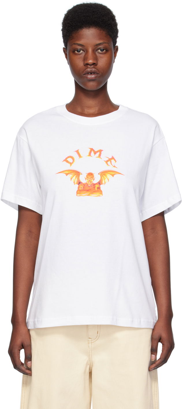 Тениска Dime 'Devil' T-Shirt Бяло | DIMEHO2323WHT