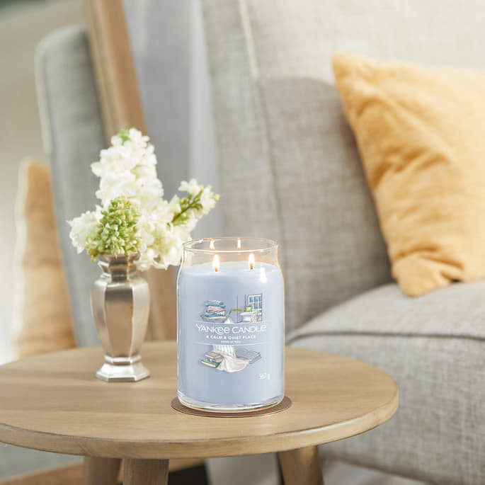 Свещи Yankee Candle Large Jar Candle A Calm & Quiet Place, 2 Wicks Синьо | 40465, 1