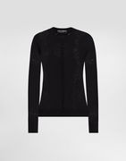Dolce & Gabbana Wool Cardigan with Lace