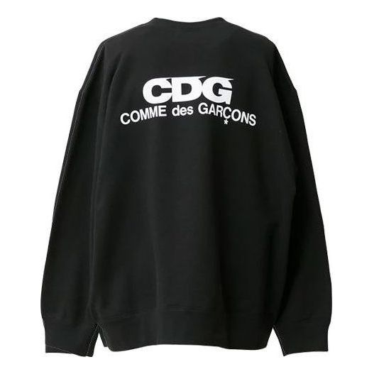 Суитчър Comme des Garçons Play Logo Oversized Sweatshirt Черно | SZ-T055-051-1