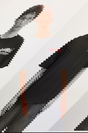 Тениска Manastash T-Shirt Citee Paint Logo Черно | 7924234004, 0