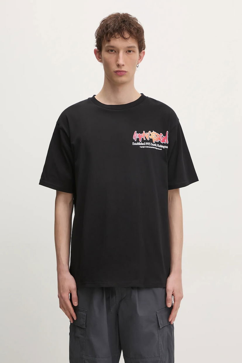Тениска Manastash T-Shirt Citee Paint Logo Черно | 7924234004