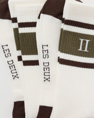 Чорапи Les Deux William Stripe 2-Pack Socks Бяло | LDM950006-241953, 1