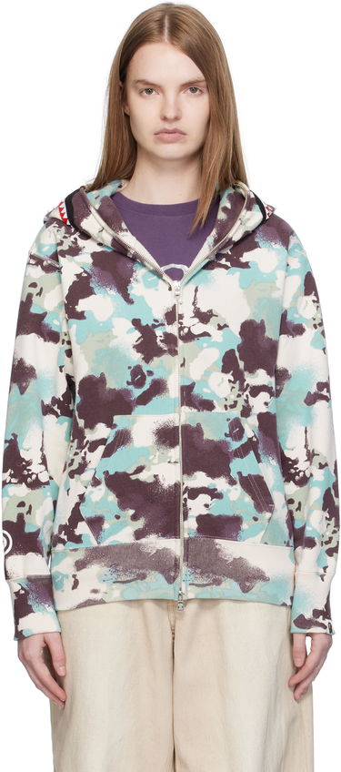 Суитчър BAPE A Bathing Ape Map Camo Shark Full Zip Hoodie Многоцветен | 001ZPL302001L, 0