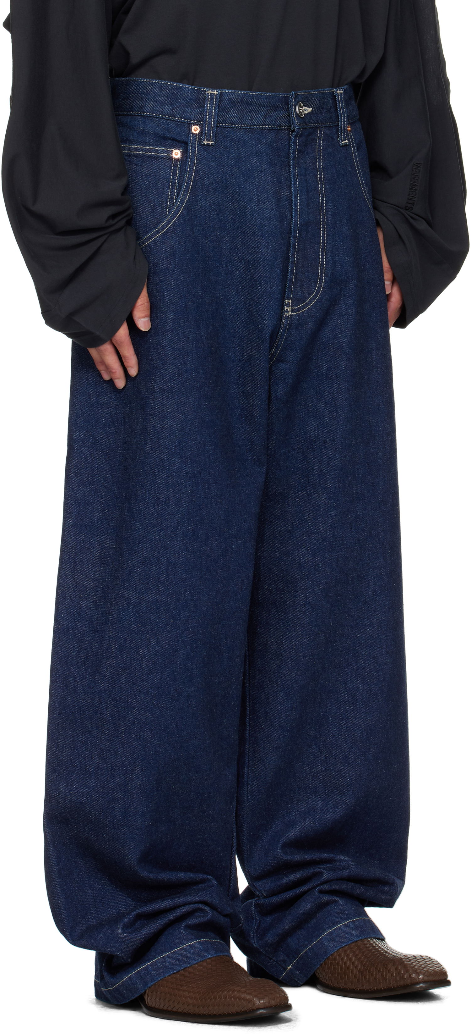 Дънки VETEMENTS VETEMENTS Hip-Hop Jeans Синьо | UH76DP250N, 1