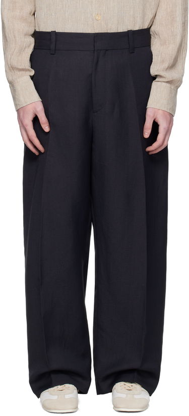 Панталони Studio Nicholson Studio Nicholson Fume Wide-Leg Trousers Тъмно синьо | FUME SNM - 1377, 0
