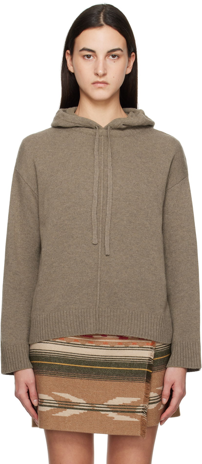 Суитчър Max Mara Weekend Jerez Knit Hoodie Кафяво | 2425366142600 MM12135