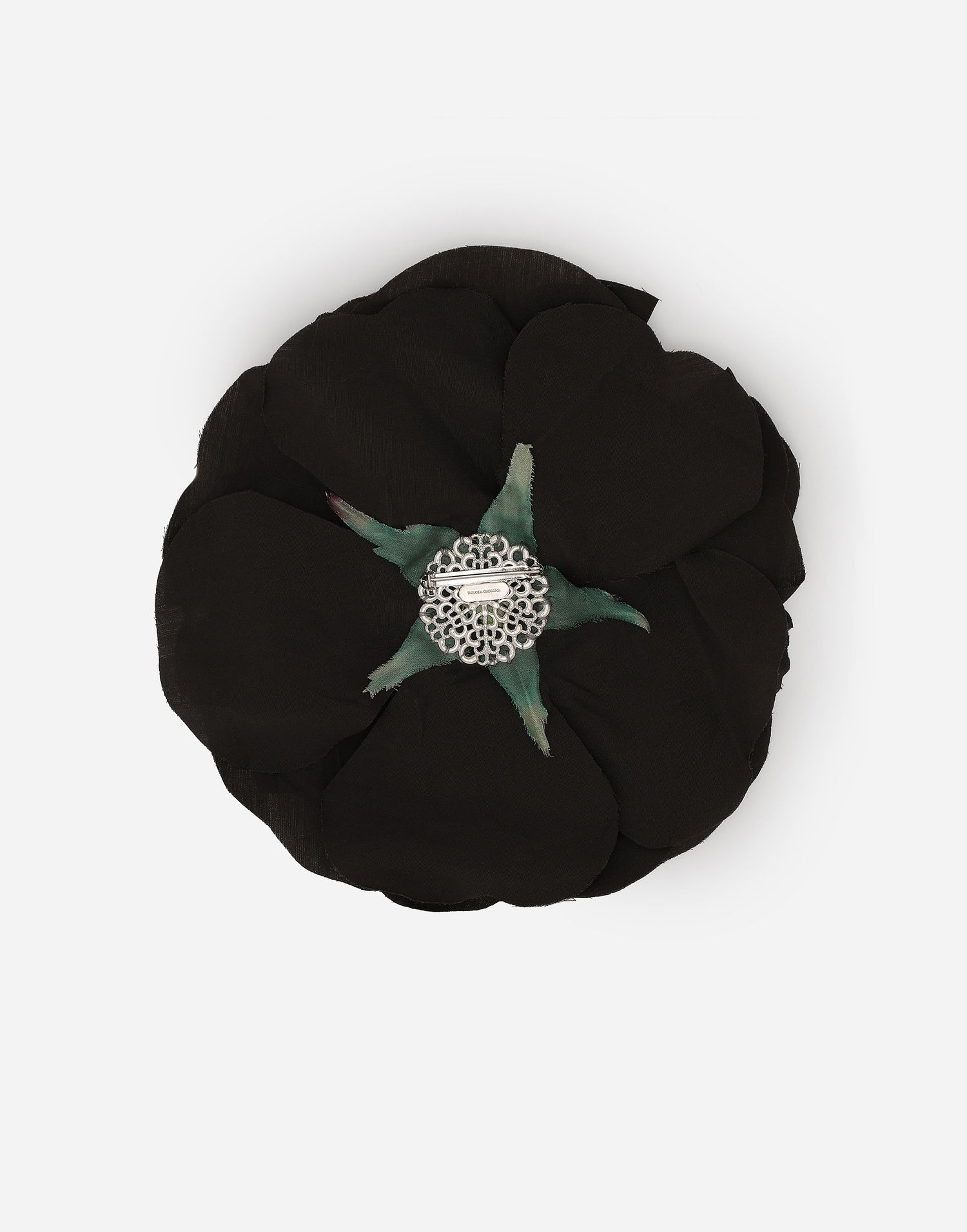 Значка Dolce & Gabbana Black Flower Brooch Черно | GY008AGH869S8000, 1