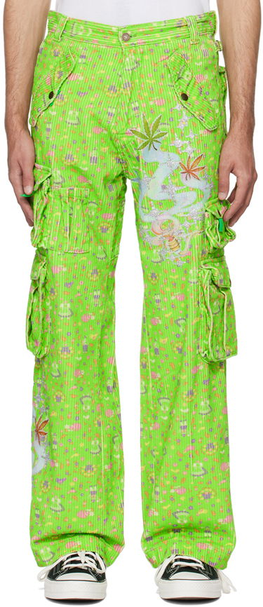 Карго панталони ERL Glittered Cargo Pants Зелено | ERL07P001, 0