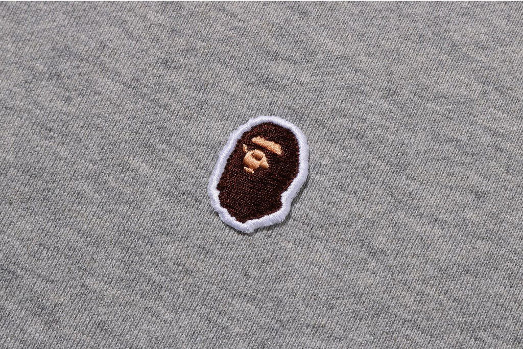 Пуловер BAPE Ape Head One Point Relaxed Fit Crewneck Сиво | BAPE-POINT-CREW-GREY, 1