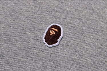 Пуловер BAPE Ape Head One Point Relaxed Fit Crewneck Сиво | BAPE-POINT-CREW-GREY, 1