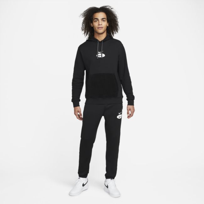 Суитчър Nike Sportswear Swoosh League French Terry Pullover Hoodie Черно | DM5462-070, 1