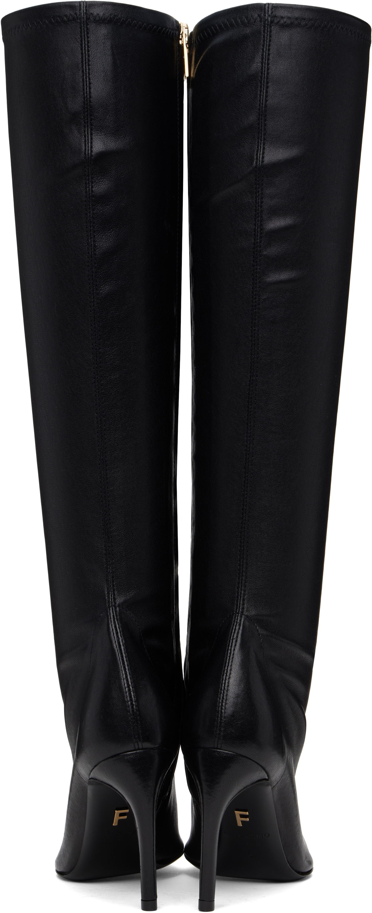 Чорапи FERRAGAMO Ferragamo High Nappa Stretch Boots Черно | 778269, 1