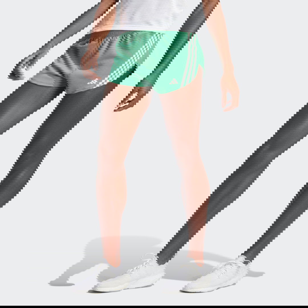 Къси панталони adidas Originals Run Icons 3-Stripes Low Carbon Running Shorts Зелено | HM4301, 0