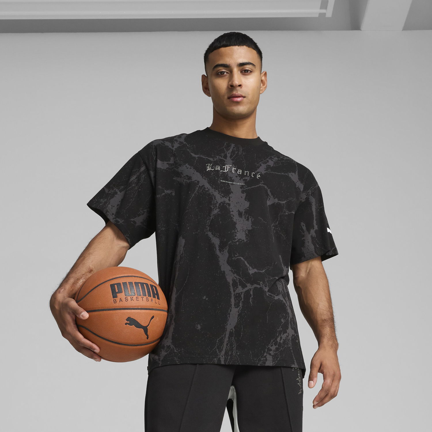 Тениска Puma HOOPS x LAFRANCE Chrome Marble T-Shirt Черно | 630779_01, 0