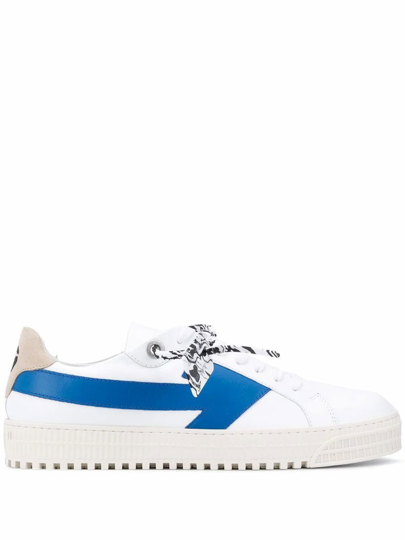 Кецове и обувки Off-White Arrows Low "White Blue" Бяло | OMIA177E20LEA0010145