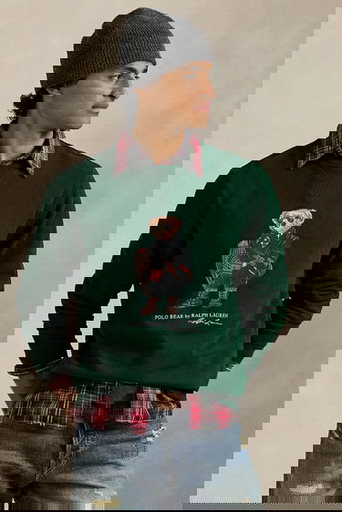 Суитчър Polo by Ralph Lauren Polo Bear Graphic Cotton Sweatshirt Зелено | 710981794, 0