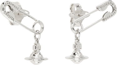 Обеци Vivienne Westwood Vivienne Westwood Safety Pin Drop Earrings Металик | 6201035Y-01P019-, 1