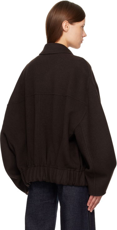 Яке бомбър Khaite Odin Zip Bomber Jacket Кафяво | 6188547, 2