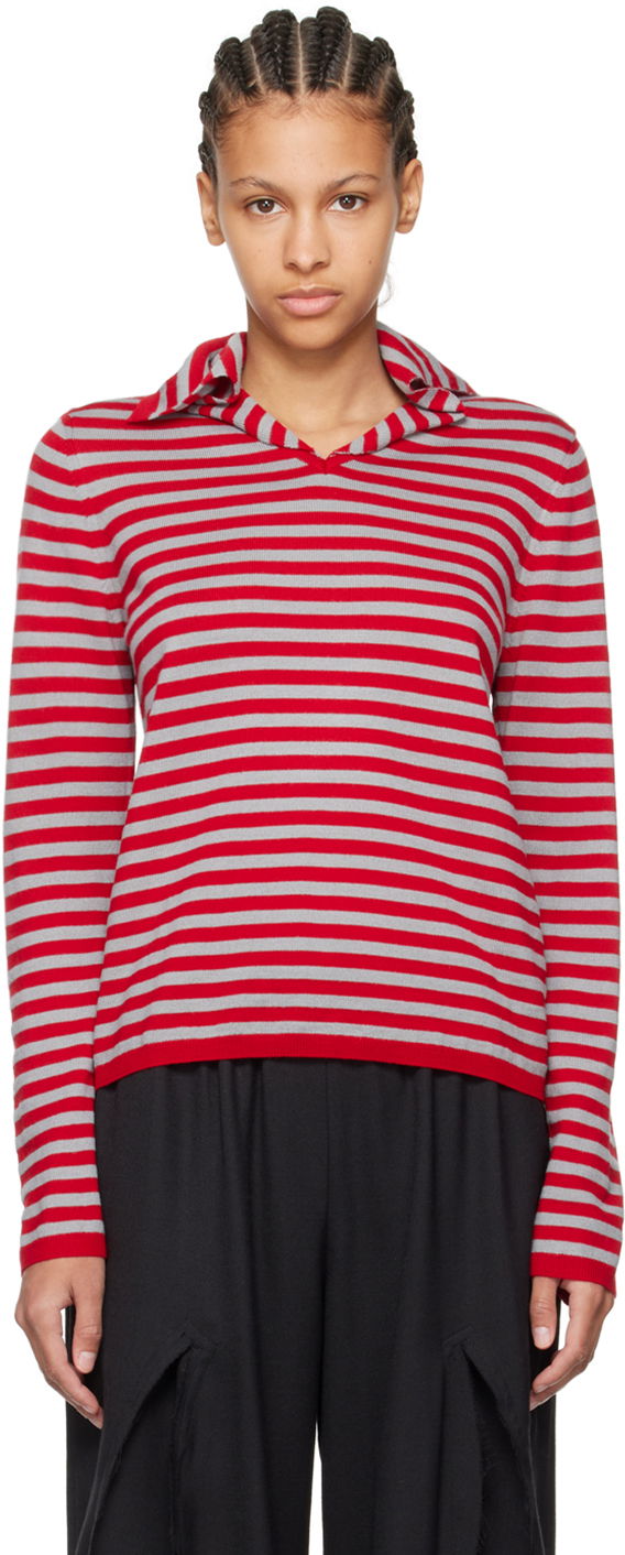 Пуловер Comme des Garçons Comme des Garçons Girl Striped Sweater Червено | NM-N002-051, 0