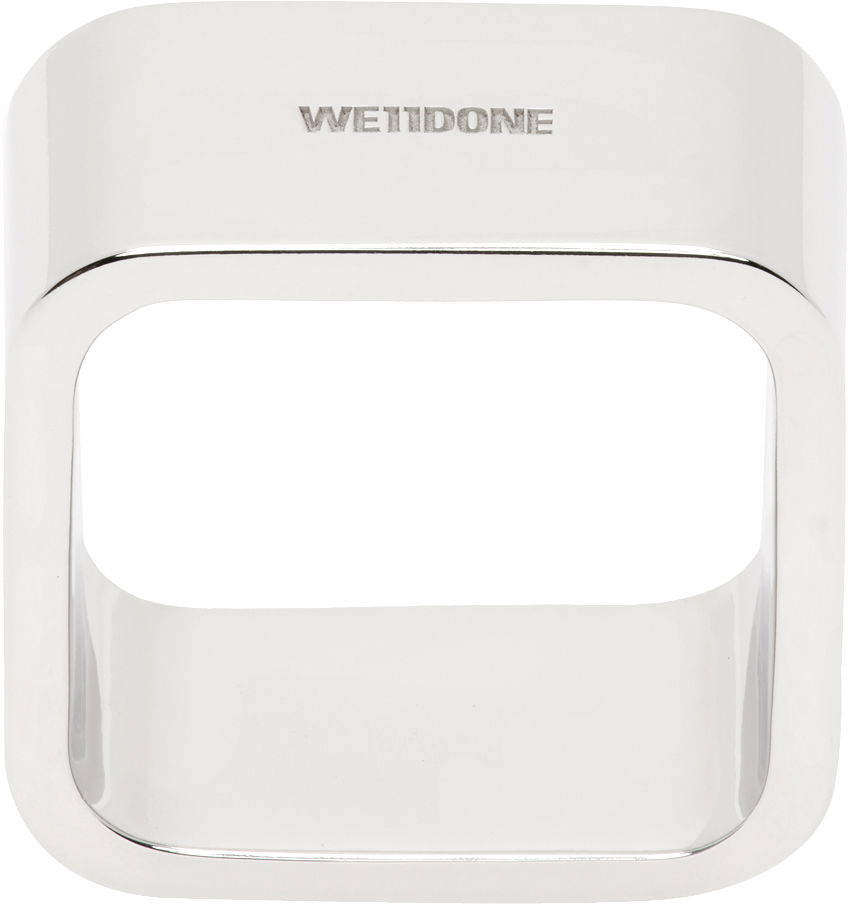 Пръстен We11done We11done Medium Square Ring Металик | WD-AJ2-24-502-U-SV, 0