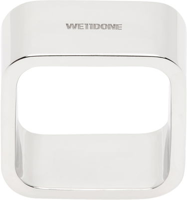 Пръстен We11done We11done Medium Square Ring Металик | WD-AJ2-24-502-U-SV, 0