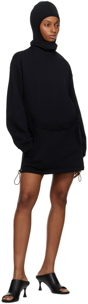 Суитчър Dion Lee Interlock Mask Hoodie Dress Черно | C3079F22, 3
