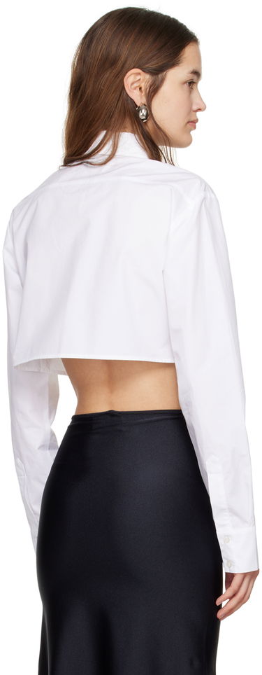 Риза Coperni Coperni Cropped Button-Down Shirt Бяло | COPCH27300, 2