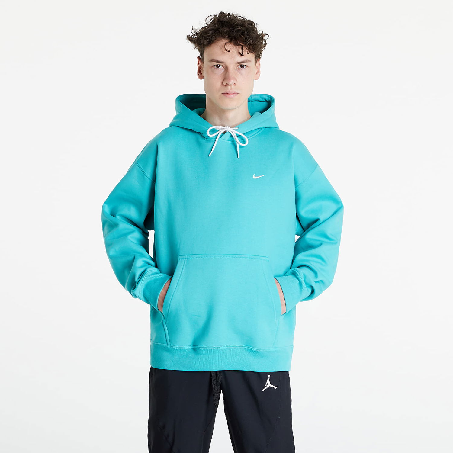 Суитчър Nike Solo Swoosh Fleece Hoodie Тюркоазено | CV0552-393, 1