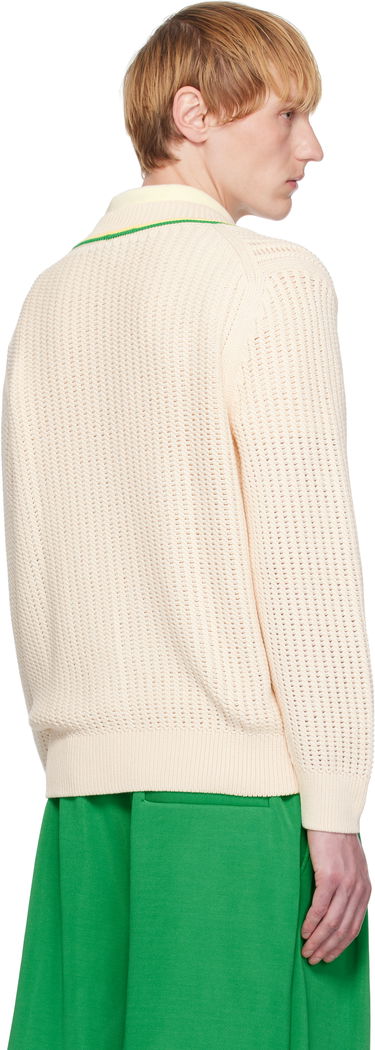 Пуловер Lacoste Lacoste V-Neck Striped Tennis Sweater Бежово | AH9303_GIH, 2