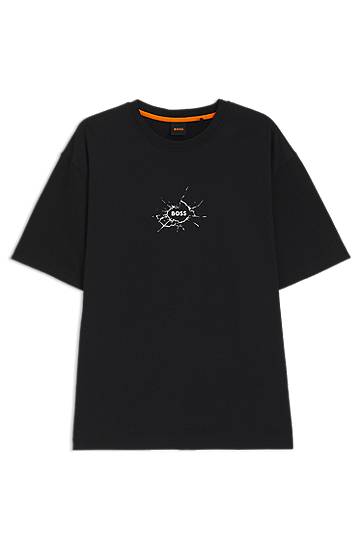 BOSS Relaxed-Fit Cotton T-Shirt with Logo Artwork
