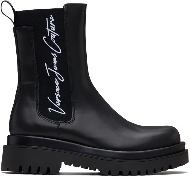 Versace Jeans Couture Signature Logo Drew Chelsea Boots